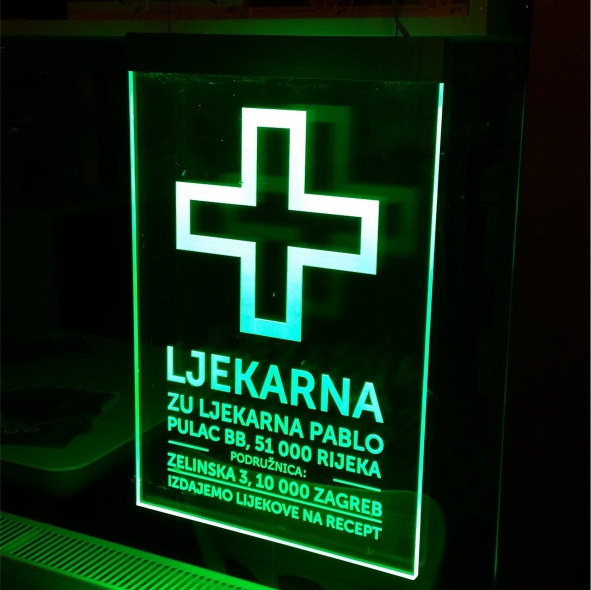 LED oznaka radnog vremena za ljekarnu